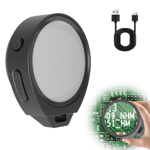 Microscópio digital com lupa de 10x/13x/15x e tela de 2 polegadas.