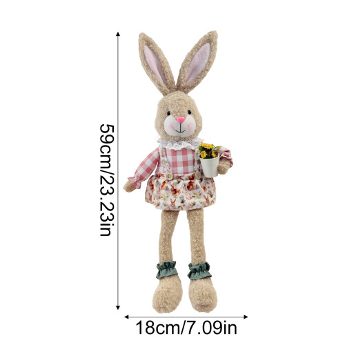 Osterhasen-Plüschfigur aus weichem Stoff, 1 Stück 1