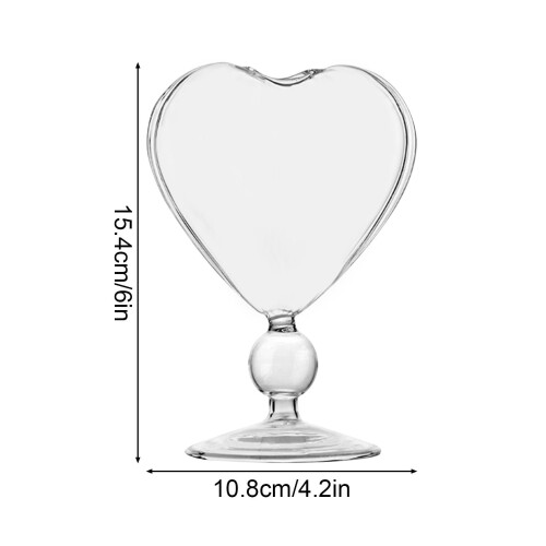 Hjerteformede klare cocktailglas 6oz 2