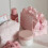 Ruffle Gingham Sminkväska, Rosa 4
