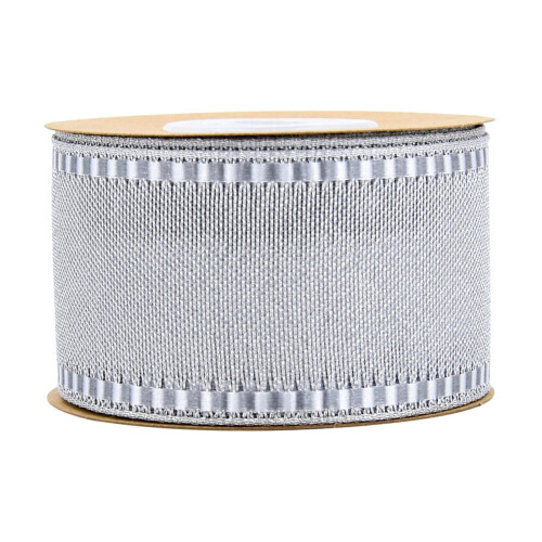 40 mm breites, gold- oder silberfarbenes Drahtkantenband, 5 m oder 10 m
