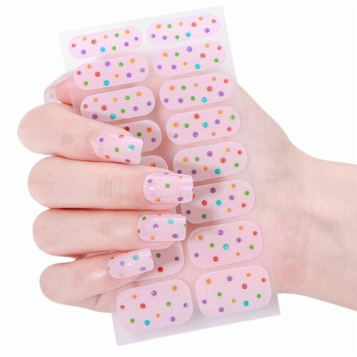 Nagelsticker ohne Backen – Glänzendes Finish, 16 Stück pro Bogen