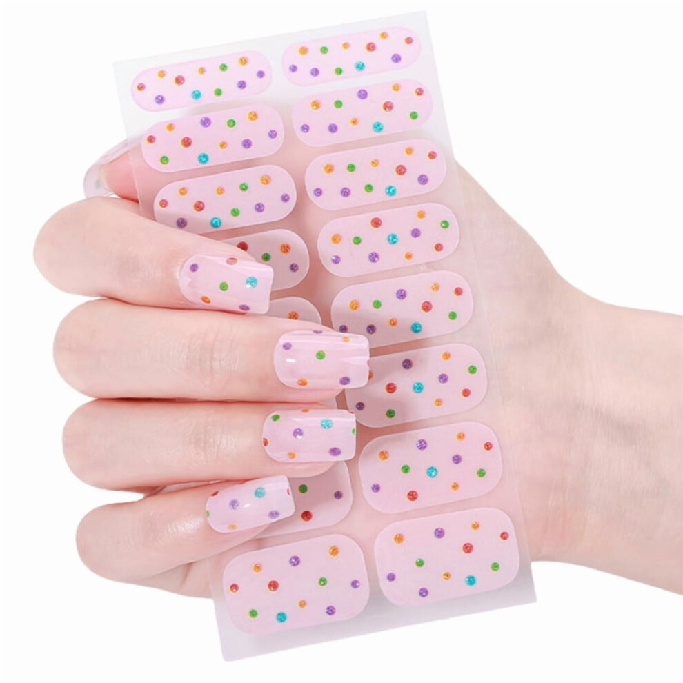 No-Bake Nail Stickers â Glossy Finish, 16 Tips per Sheet