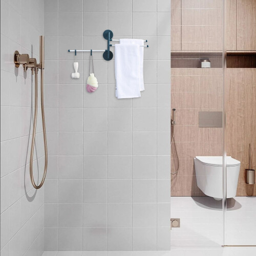 Porte-serviettes pivotant mural robuste à 3 bras, 10,43 x 8,46 2