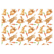 Papel de regalo de conejito de Pascua con diseño floral, 20x28 pulgadas.