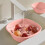 Lavatório portátil espesso rosa 8,8x8,8x3,5 polegadas (1 unidade) 3