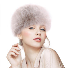 Fascia per capelli invernale da donna in pelliccia sintetica con elastico