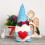 Rudolph Gnome Ornament Blue Faceless Plush Doll 1