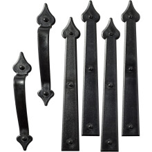 Klassisk spade magnetisk garagedørbeslagsæt med 6 dele