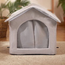 Niche extérieure résistante aux intempéries pour chat avec moustiquaire réglable