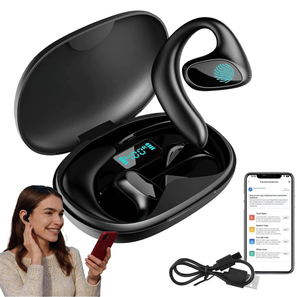 Translation Earbuds 144 Languages Offline Black 900223227799