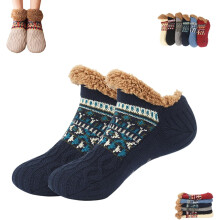 Kelvono Winter Wool Socks, Non-slip Warm Thick Floor Socks, Soft, Skin-Friendly and Warm for Men and Women