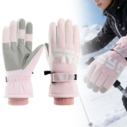 Unisex-Thermo-Skihandschuhe mit Fleecefutter und Touchscreen