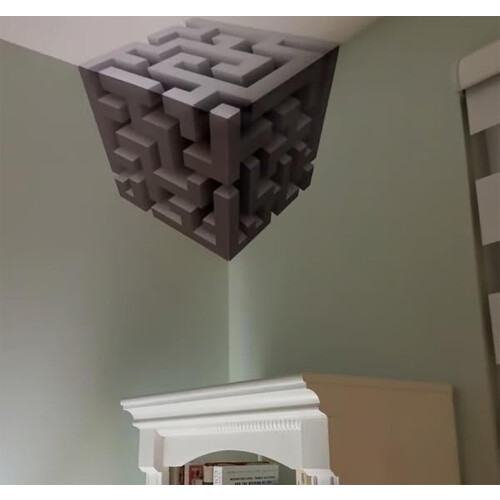 Sticker mural cube stéréoscopique 3D, décoration intérieure, 1 pièce 1