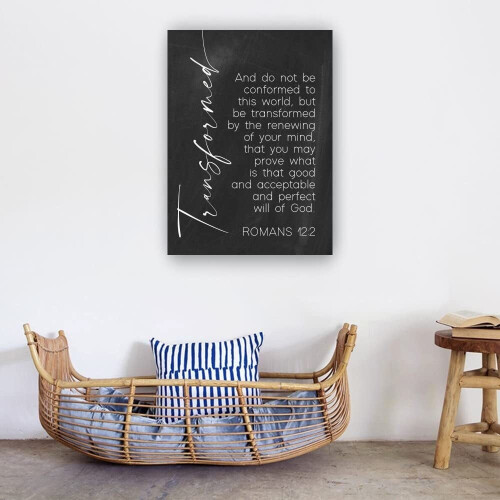 Romeinen 12:2 Bijbelvers Canvasposter 24x36 inch 1