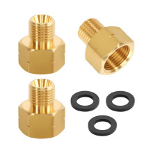 Adaptador de manguera de latón de 3/8" interno a 1/4" externo reversible