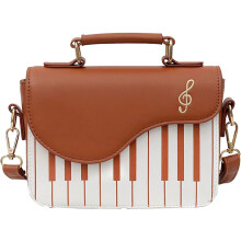 Naisten pianokuvioinen crossbody-kassi, minikokoinen
