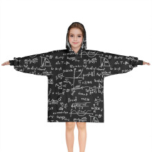 Sudadera con capucha tipo manta para niños de 6 a 13 años.