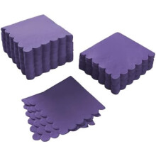 Lot de 100 serviettes de cocktail festonnées 2 plis, 12,7 x 12,7 cm, couleur foncée