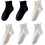 Damen-Rüschensocken, schwarz-weiß, 3er-Set 1