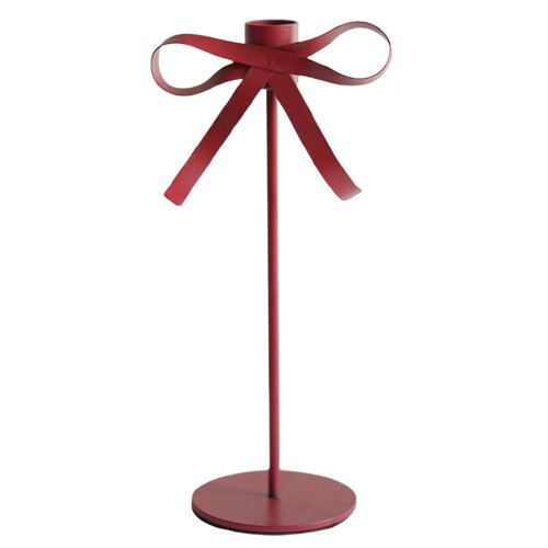 Valentinsdagslysestake med sløyfe, høybent design, 1