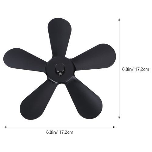 Houtkachelventilator, warmte-aangedreven, aluminium, 1 stuk 2