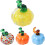 Blown Glass Pumpkin Decor 4 pcs 1.3 inch 1