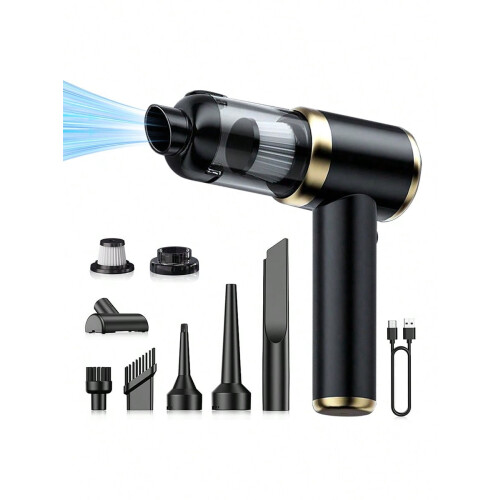 Handheld Wireless Car Vacuum Cleaner – 5+ Nozzles, 60+