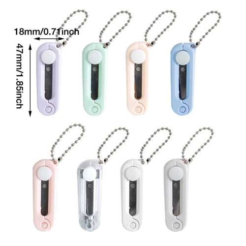 Mini Folding Scissors with Keychain, Portable Retractable Pocket Scissors for Crafting, Scrapbooking – Compatible with Sharp 2