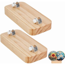 Houten displaystandaard voor glas-in-loodramen 5,9 inch