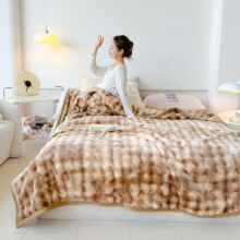 Faux Fur Throw Blanket 150x200cm Soft Plush