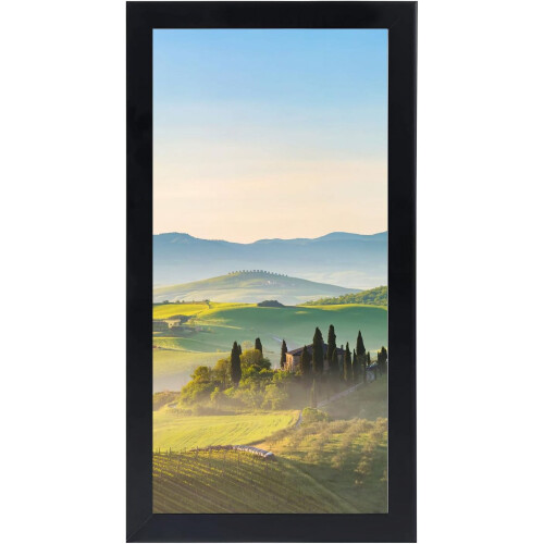 9x15 Schwarzer Bilderrahmen mit Plexiglas