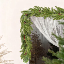 Real Touch Faux Christmas Garland 2m Indoor Outdoor