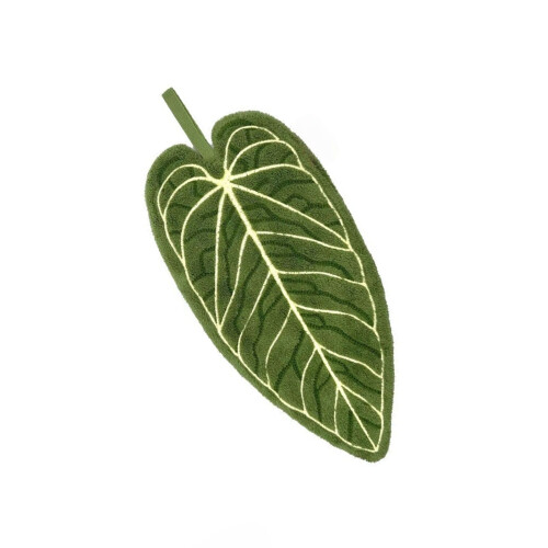 Serviette à main en polaire douce en forme de feuille tropicale,