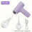 Oplaadbare handmixer, 3 snelheden, 200W 1