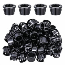 50 píosa Grommets Cábla Snap-In Plaisteach Dubh 1/2 orlach