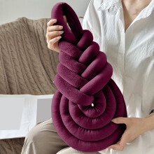 Almofada decorativa com estampa de harpa, cor vinho, 48x26cm