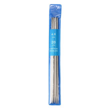 Set van 5 dubbelpuntige breinaalden van roestvrij staal (4 mm)