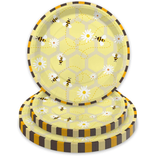 60pcs Rock Music Paper Plates 7in