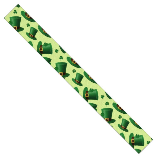 Faux Linen Table Runner with Top Hats Design