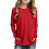 Mädchen-Langarmshirt, einfarbig, rot, Größe 140 1