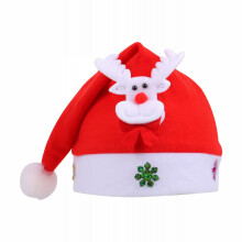 Gorro de Papá Noel de felpa para niños, gorro navideño cálido, 1 pieza.