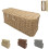 Håndflettet rotting kabelboks – ventileret, beige, 12,9x 1