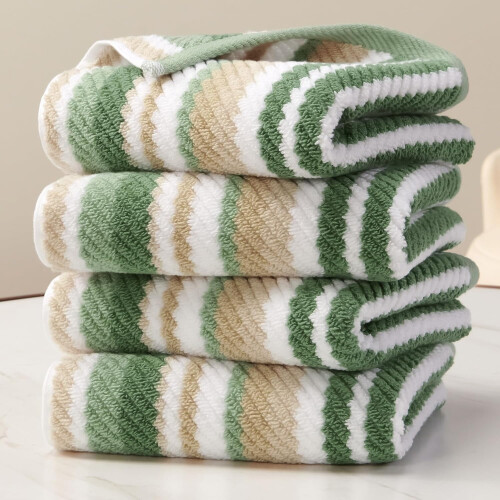 Grüne Handtücher, 100 % Baumwolle, 4er-Pack, 40 x 69 cm