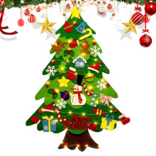 Felt Lighted Christmas Tree Decor for Toddlers – 103x69cm