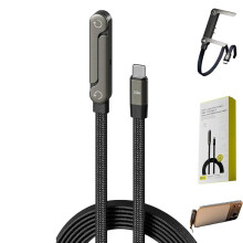 2-in-1invisible holder charger cable240W nylon