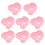Pink Ceramic Heart Knobs for Cabinets 8 pcs 1