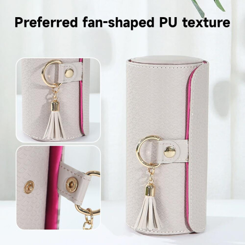 Πολυεπίπεδη θήκη κοσμημάτων ταξιδιού – Πτυσσόμενη κυλινδρική θήκη οργάνωσης με 2