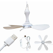 Ventilateur de plafond USB 16,5 pouces, portable et silencieux, 6 pales