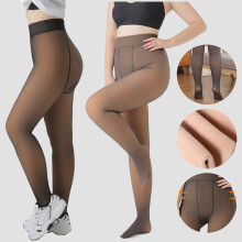 Huidkleurige panty voor dames, 80G, doorschijnende dunne panty, 2 paar